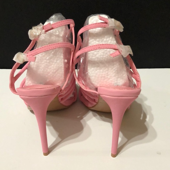 NIB! Cape Robbin pink strappy pointed toe stiletto - Picture 3 of 5